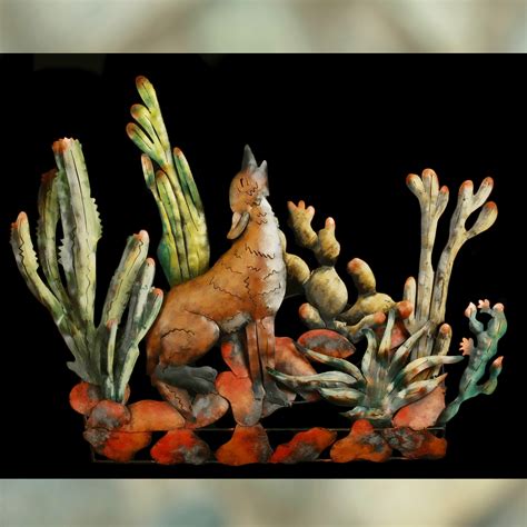 HOWLING COYOTE DESERT SCENERY - iUniqueArt Gallery