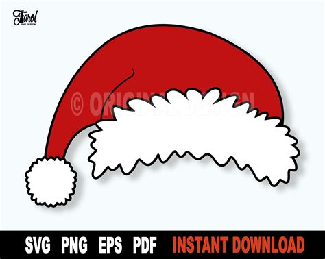 Santa Hat SVG Christmas Svg Files for Cricut Silhouette - Etsy