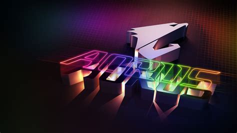 aorus, logo, rgb, fusion, gigabyte, 4k, HD Wallpaper | Rare Gallery