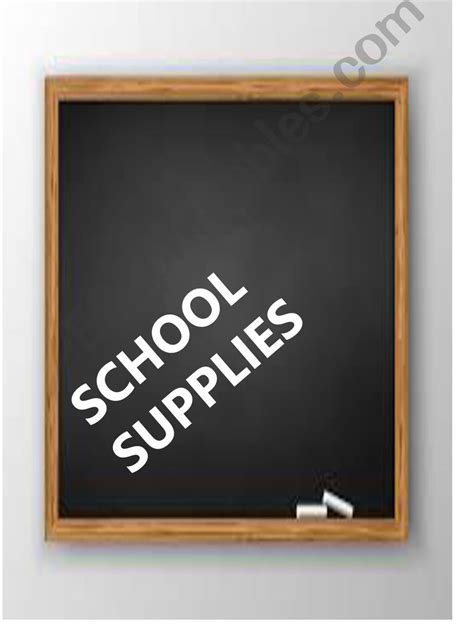 ESL - English PowerPoints: School supplies