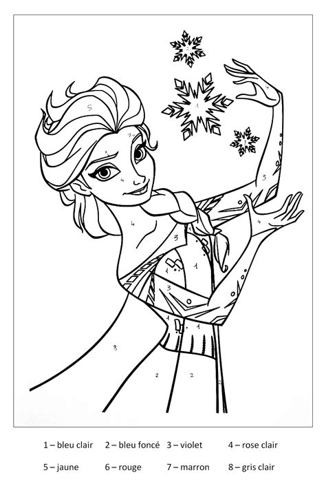 Frozen Color By Number Printables