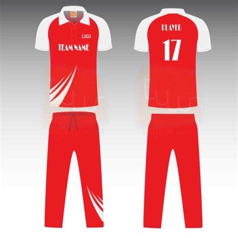 Red 2-Tone Cricket Jerseys Uniforms - Dubai UAE | Leading Uniforms ...