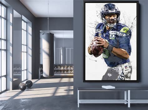 Russell Wilson Art Poster Seattle Seahawks Football Hand Made | Etsy