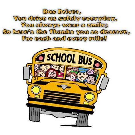 Bus driver thank you. | School bus driver appreciation, Bus driver appreciation