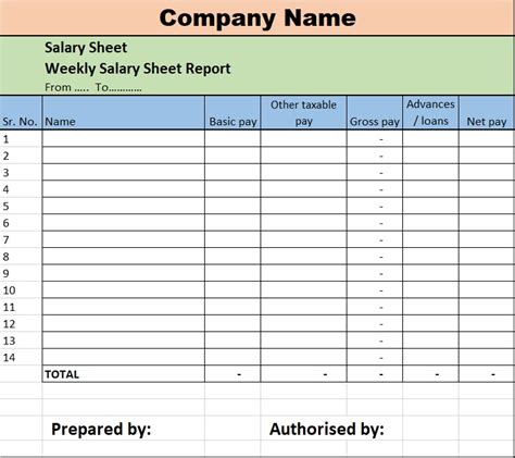 Pin on Labor Salary Sheet Templates