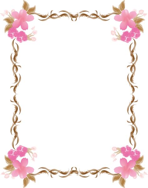 Download Report Abuse - Flower Border Design Landscape PNG Image with No Background - PNGkey.com