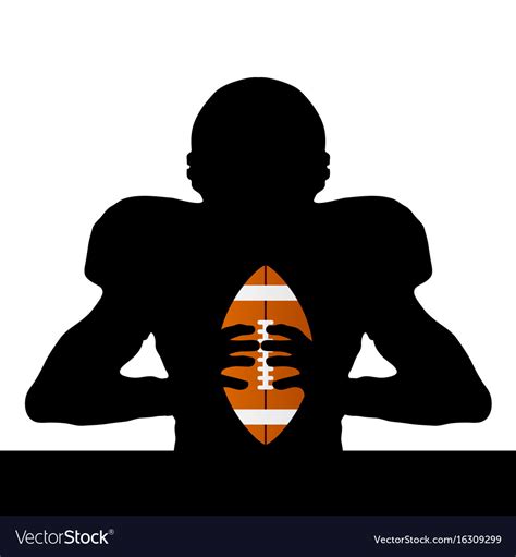 Rugby player silhouette Royalty Free Vector Image