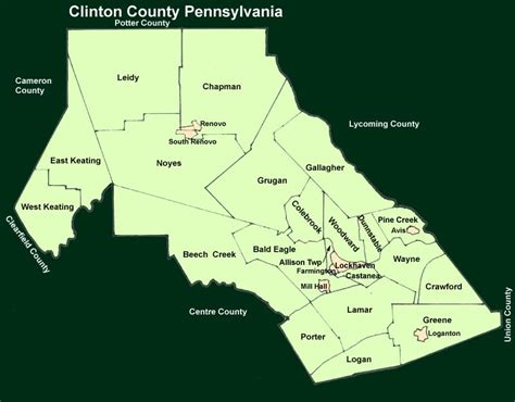 Clinton County Pennsylvania Township Maps