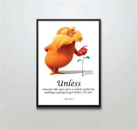 The Lorax movie print with quote | Etsy