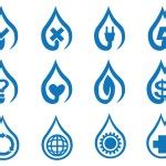 Water drop symbols vector set — Stock Vector © JMcreation #22960874