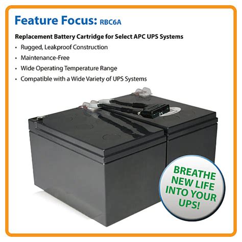 UPS Replacement Battery Cartridge for select APC UPS System, 16.9-lbs. | Eaton