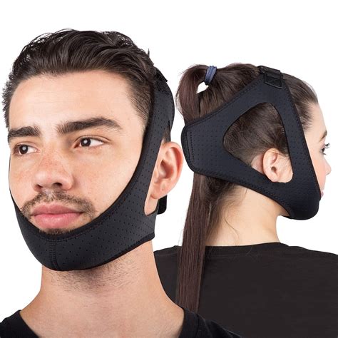 Sleep Legends Sleeping Chin Strap: Black Snore Reduction Chin Strap Device - Anti Snoring ...