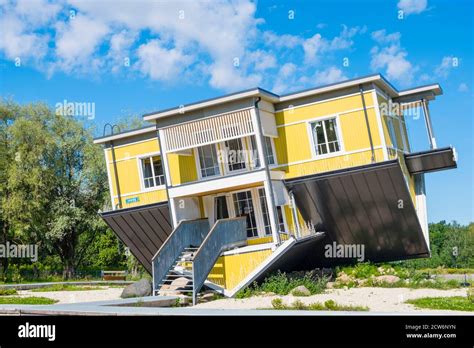 Tagurpidi maja, Upside Down House, Tartu, Estonia Stock Photo - Alamy