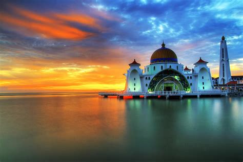 Malacca Straits Mosque Malaysia