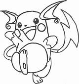 Raichu Coloring Page Pages Forms Drawing For N Sheets  sketch template
