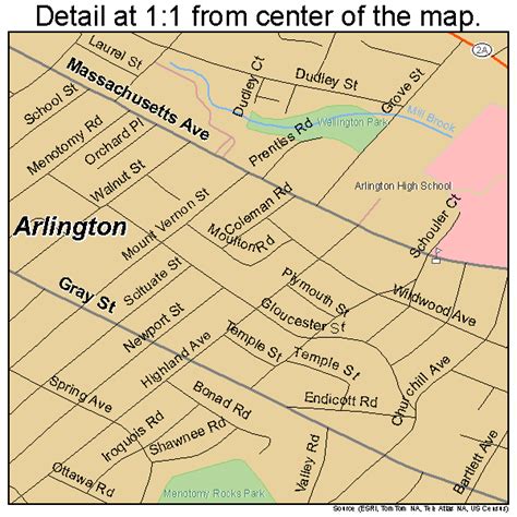 Arlington Massachusetts Street Map 2501640