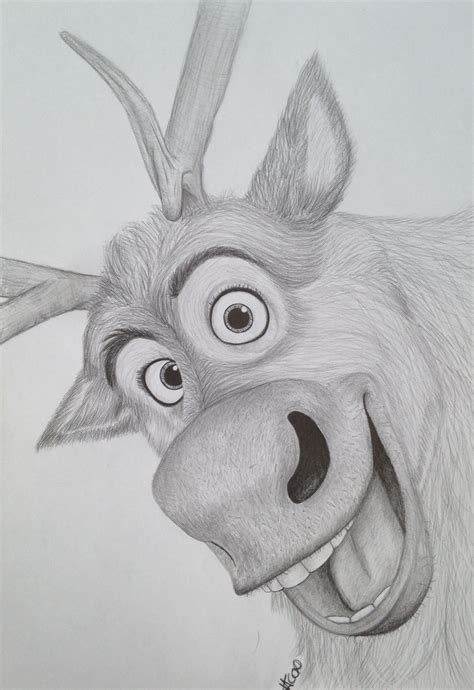 Reindeer Sven Frozen Drawing Image - Drawing Skill