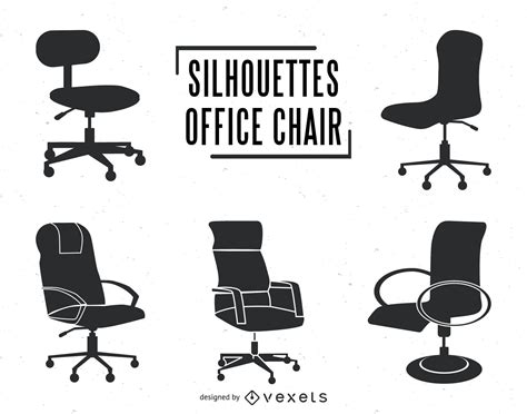 Office Chair Silhouettes Set Vector Download