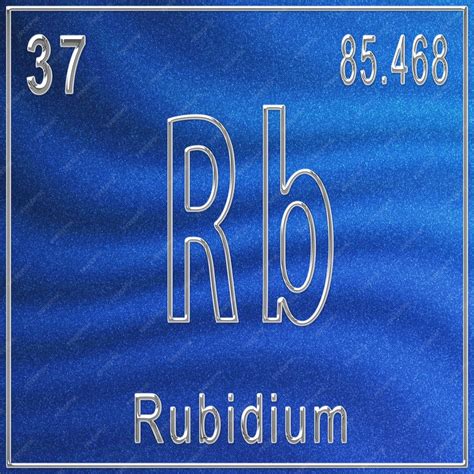 Premium Photo | Rubidium chemical element, sign with atomic number and ...