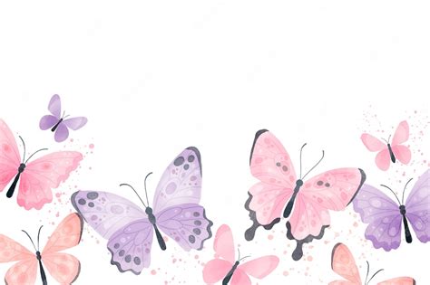 Premium Vector | Watercolor colorful butterfly background