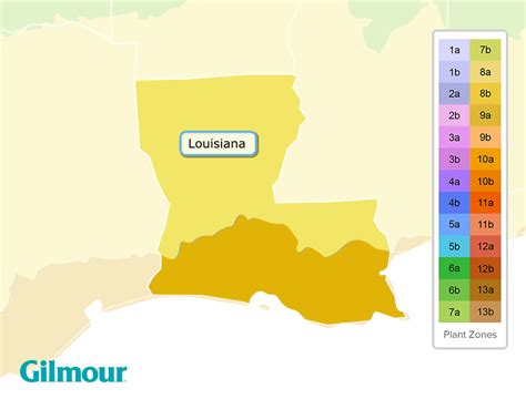 Louisiana Planting Zones - Growing Zone Map | Gilmour