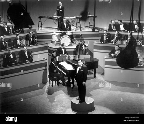 Jackie Gleason (front) leading his orchestra, 1950s Stock Photo - Alamy