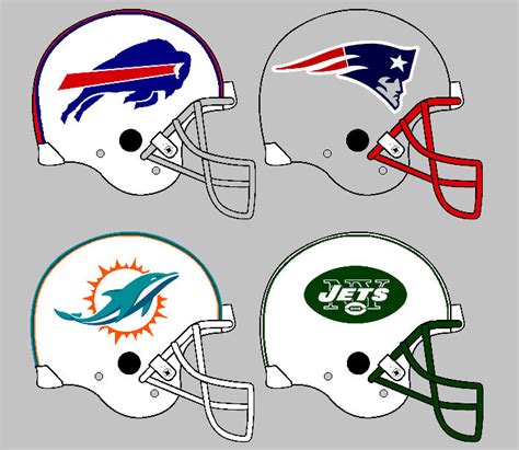 AFC East Helmets by Chenglor55 on DeviantArt