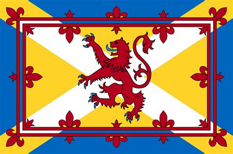 Scottish flag and royal banner fused : vexillology