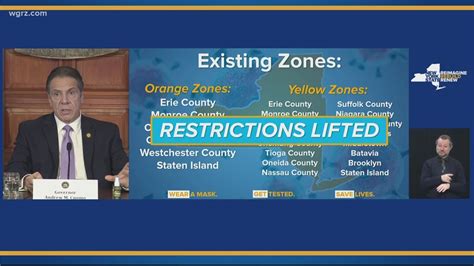 Orange, Yellow Zone restrictions lifted across Western New York region | wgrz.com