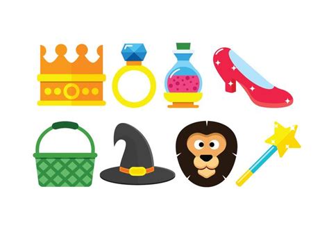 Wizard of oz set vector icons 157978 Vector Art at Vecteezy