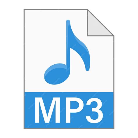 Premium Vector | Modern flat design of mp3 file icon for web simple style