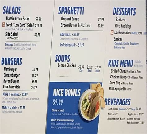 Greek Souvlaki downtown menu – SLC menu