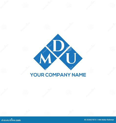 MDU Letter Logo Design On BLACK Background. MDU Creative Initials Letter Logo Concept. MDU ...