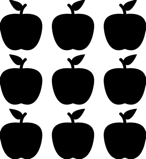 Apple fruit with black colors 15269499 Vector Art at Vecteezy