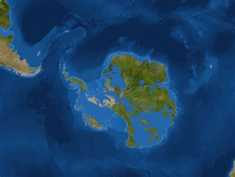 Antarctica Without Ice Map | Wondering Maps