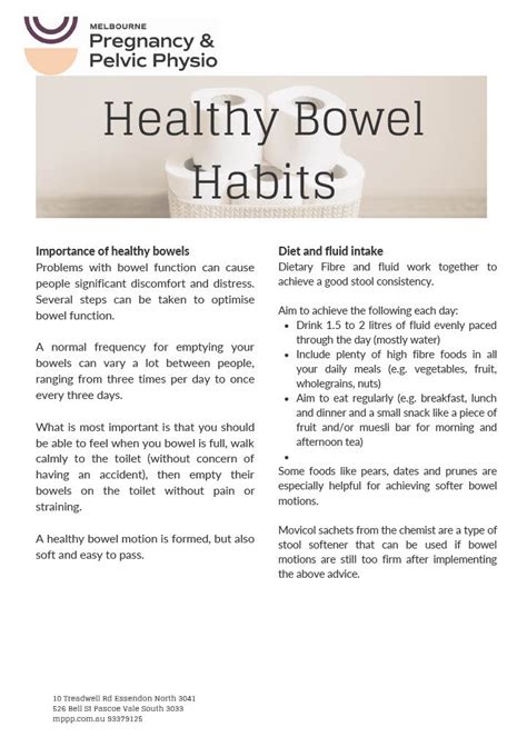 Healthy Bowel Habits — Melbourne Pregnancy & Pelvic Floor Physio