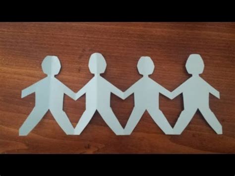 How to Make a Paper Family | Chain of People | Doll chain - YouTube