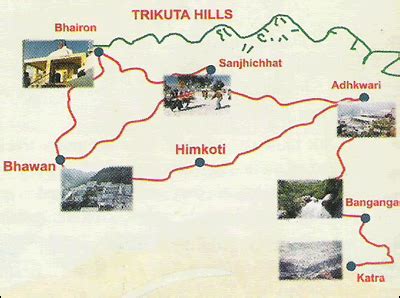 Vaishno Devi Yatra Route Map