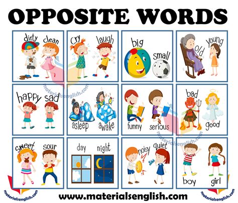 Opposite Words – Materials For Learning English