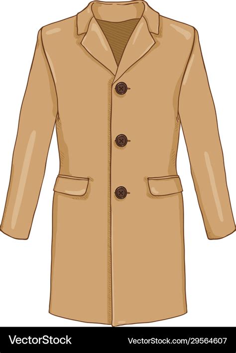 Cartoon brown classic velvet coat Royalty Free Vector Image