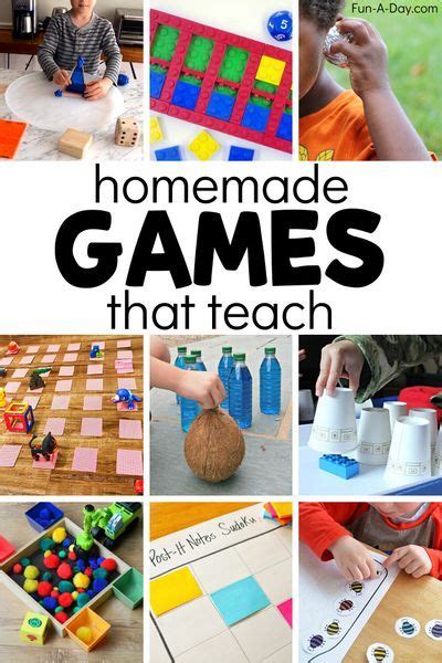 50 Awesome Homemade Games for Kids | Learning games for kids, Fun ...