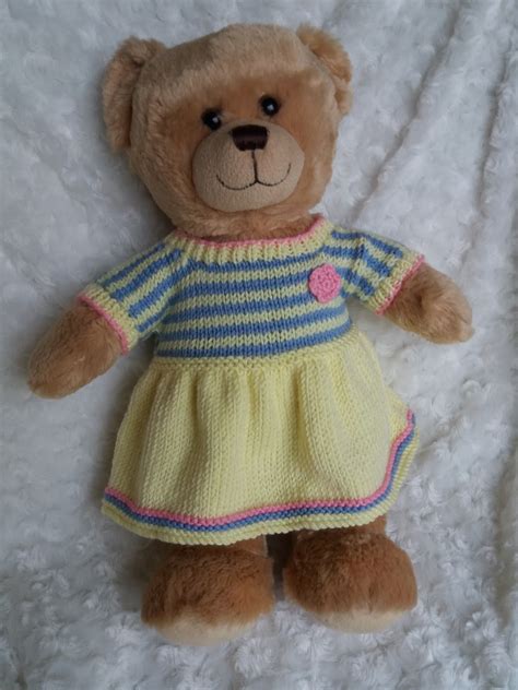 Linmary Knits: teddy bear striped dresses