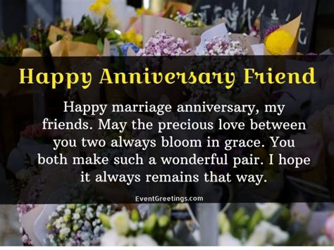 Happy Marriage Anniversary Wishes For Friends SMS