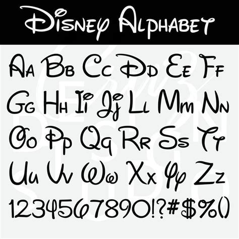 Disney Alphabet, Disney SVG, EPS, PNG, Dxf, Disney... #Handwriting ...