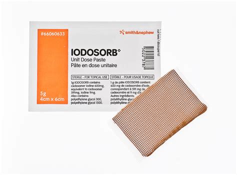 Smith & Nephew 66060634 Iodosorb Cadexomer Iodine Paste 10g (6cm x 8cm – Owl Medical Supplies