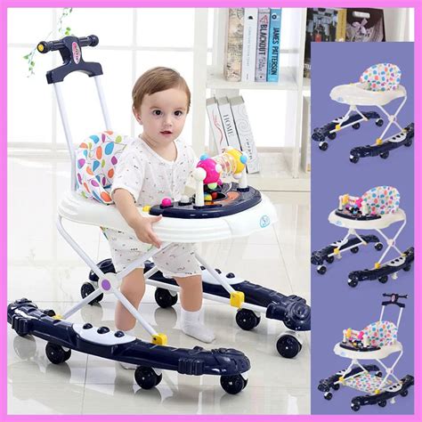 Baby Walker with 8 Wheels Rollover Multifunctional Learning Walker Car ...