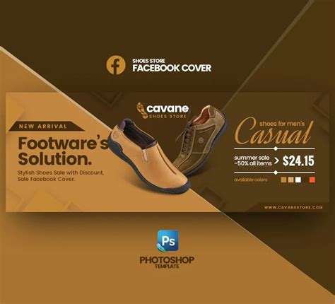 Shoes Store Facebook Cover Template PSD | Facebook cover template ...