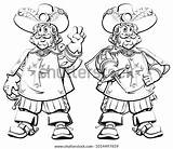 Coloring Book Cartoon French Royal Musketeer Stock Vector Royalty Free  sketch template