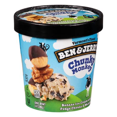 Ben & Jerry's Ice Cream, Chunky Monkey, 16 oz Grocery & Gourmet Food