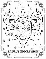 Taurus Coloring Pages Free Printable Zodiac Fun sketch template